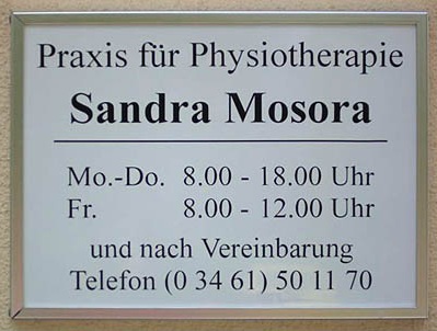 Unser Praxisschild